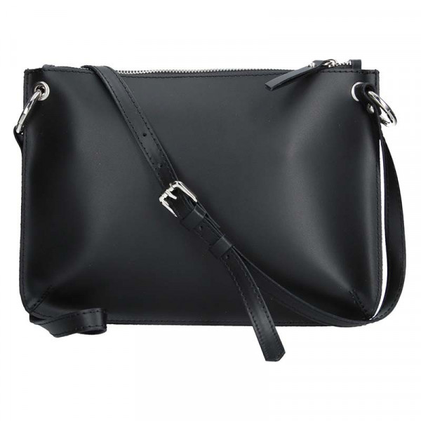 Trendy dámská kožená crossbody kabelka Facebag Nicol - černá