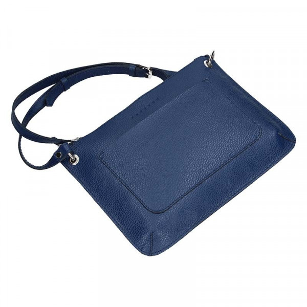 Trendy dámská kožená crossbody kabelka Facebag Nicol - modrá