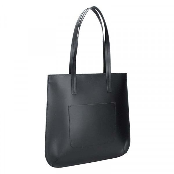 Dámská kožená kabelka Facebag Greta - černá