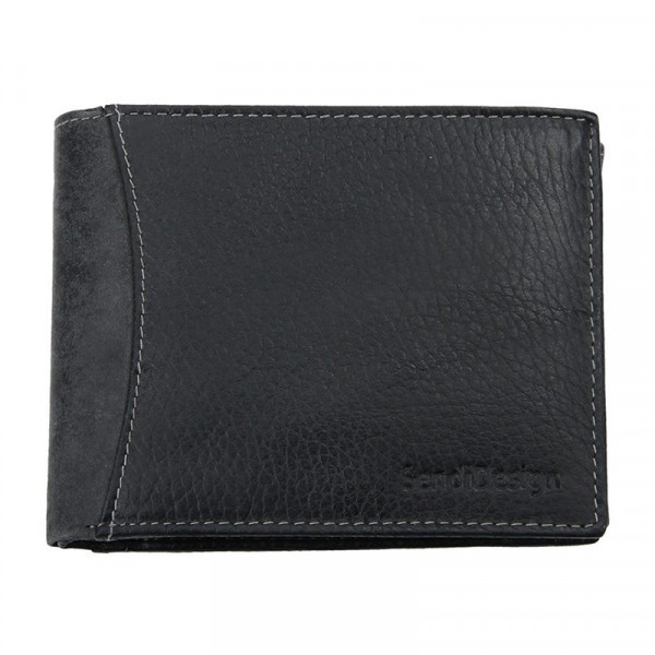 Pánská kožená peněženka SendiDesign 5503 FH - černá