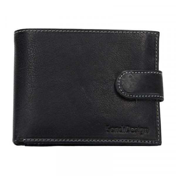 Pánská kožená peněženka SendiDesign 5700 (AT) VT - černá