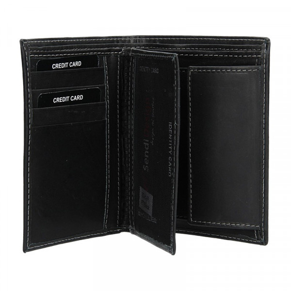 Pánská kožená peněženka SendiDesign 5741 (P) VT - černá