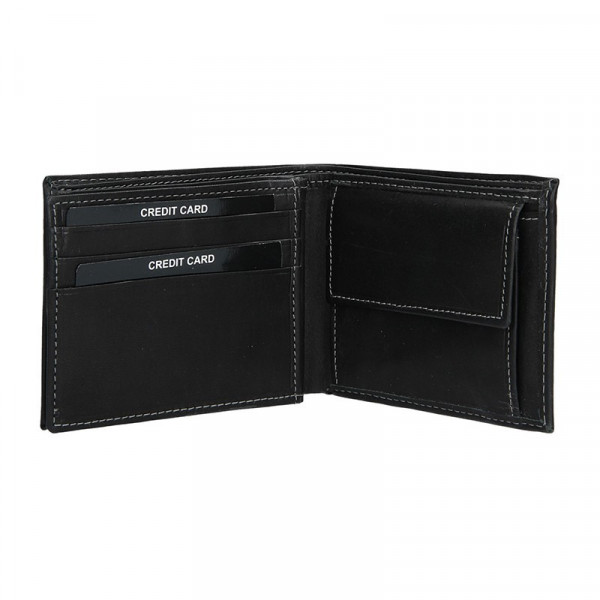 Pánská kožená peněženka SendiDesign 6001 (P) VT - černá