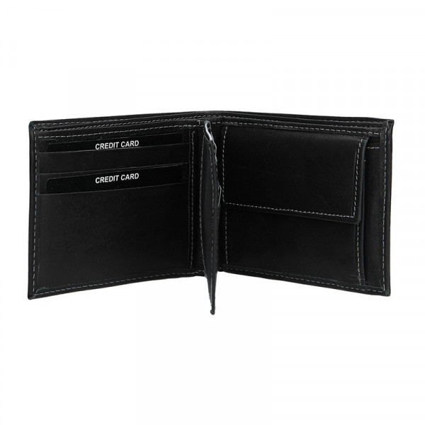 Pánská kožená peněženka SendiDesign 6001 (P) VT - černá
