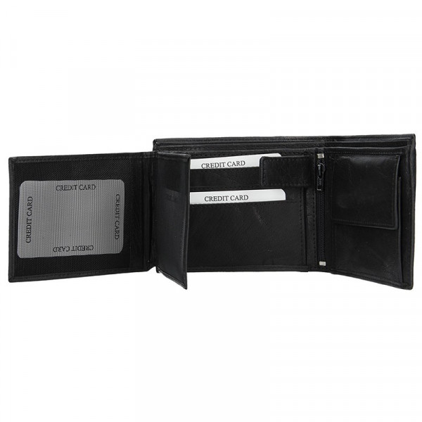 Pánská kožená peněženka SendiDesign SNW6856 - černá