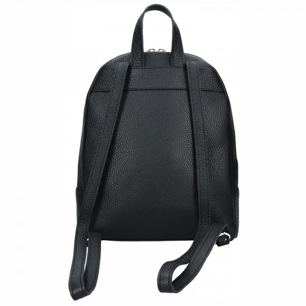 Dámský kožený batoh Facebag Paloma - černá
