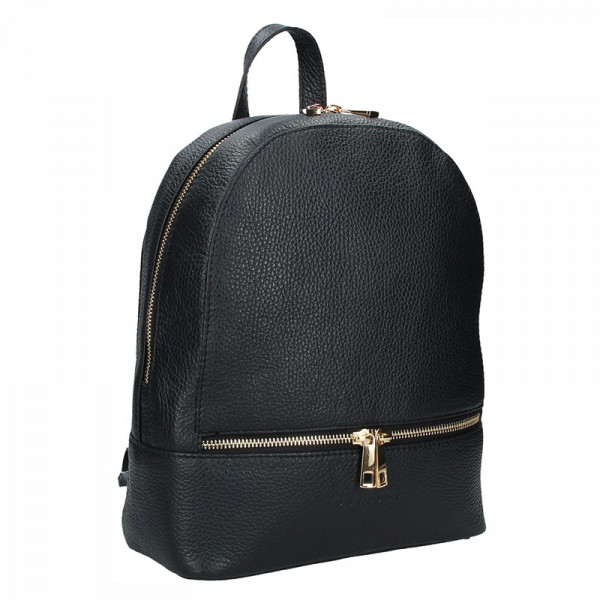 Dámský kožený batoh Facebag Paloma - černá