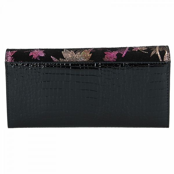 Dámská kožená peněženka Lorenti Alva - černo-fialová
