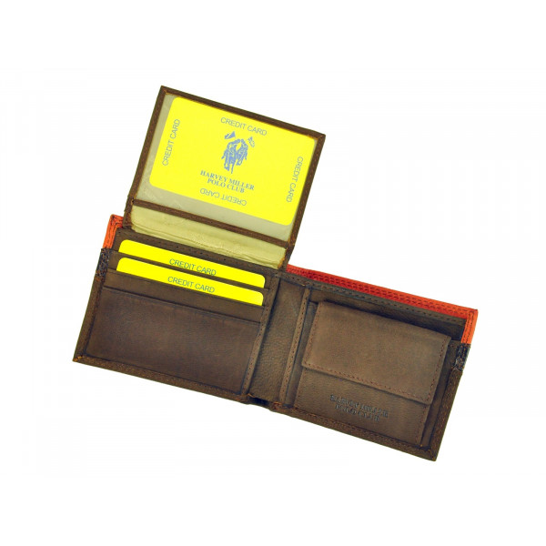 Pánská kožená peněženka Harvey Miller Lincoln - černá