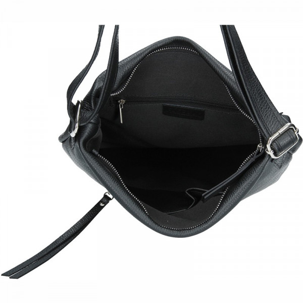 Dámská kožená kabelka Facebag Milen - černá hladká