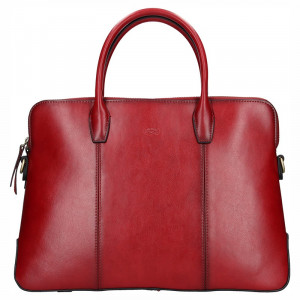 Elegantní dámská kožená kabelka Katana Celesta - tmavě červená