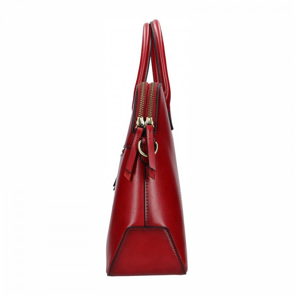 Elegantní dámská kožená kabelka Katana Celesta - tmavě červená