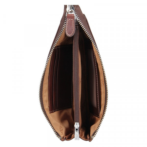 Dámská kožená peněženka Katana Lizza - hnědá