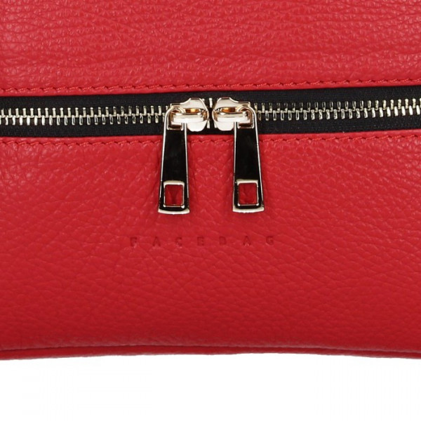 Dámský kožený batoh Facebag Paloma - červená