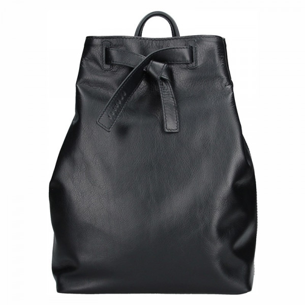 Dámský kožený batoh Facebag Elma - černá
