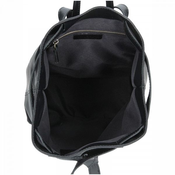 Dámský kožený batoh Facebag Elma - černá
