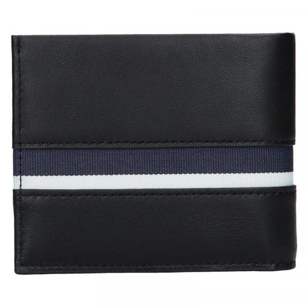 Pánská kožená slim peněženka Calvin Klein Alf - černo-modrá