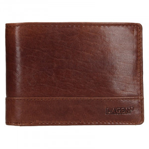 Pánská kožená peněženka Lagen Lorenc - hnědá