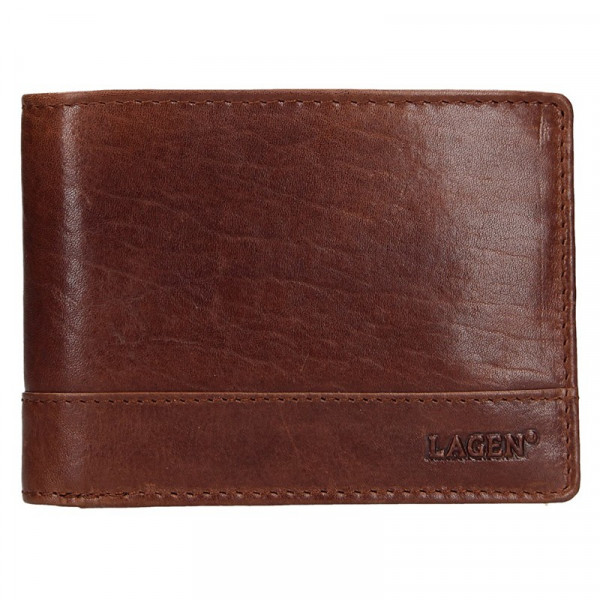 Pánská kožená peněženka Lagen Lorenc - hnědá