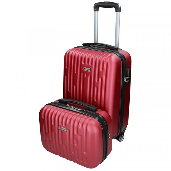 Sada dvou cestovních kufrů Airtex Worldline Kuga - tmavě červená