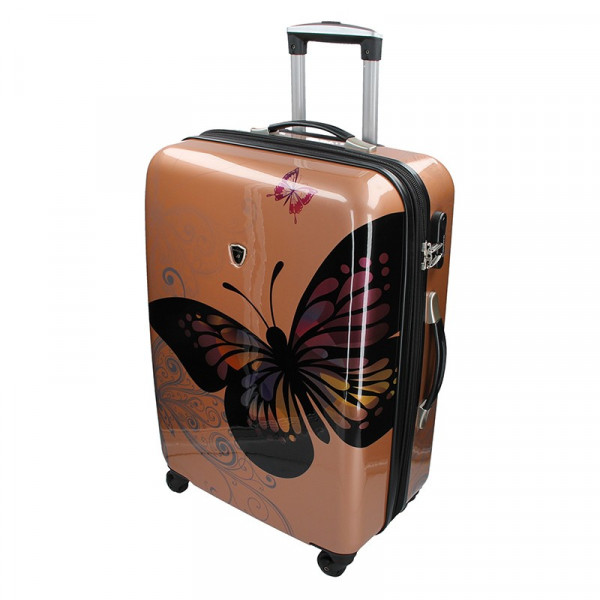 Cestovní kufr Madisson Ritta M - růžovo-zlatá