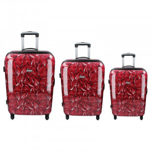 Sada 3 cestovních kufrů Madisson Nice S,M,L - červená