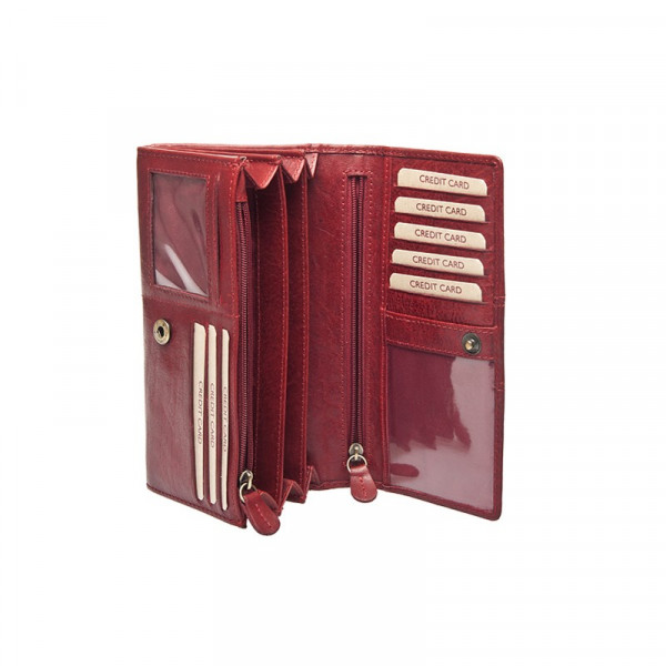 Dámská kožená peněženka Lagen Kalisto - červená