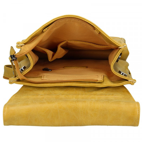 Moderní dámský batoh Enrico Benetti Vilma - žlutá