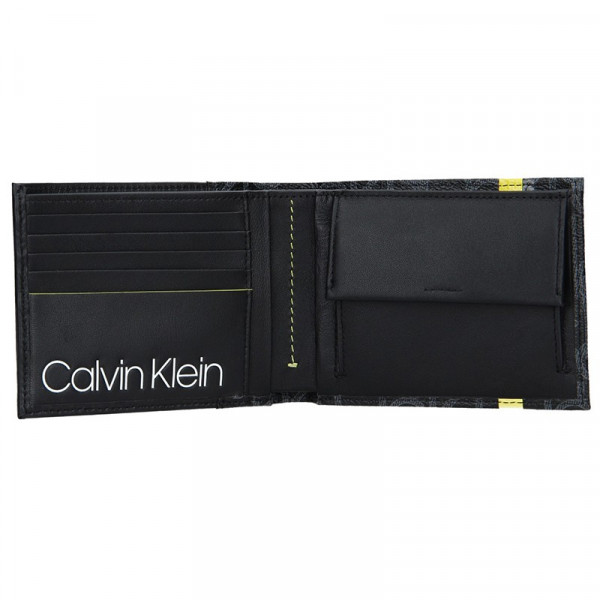 Pánská kožená peněženka Calvin Klein Bruce - černá