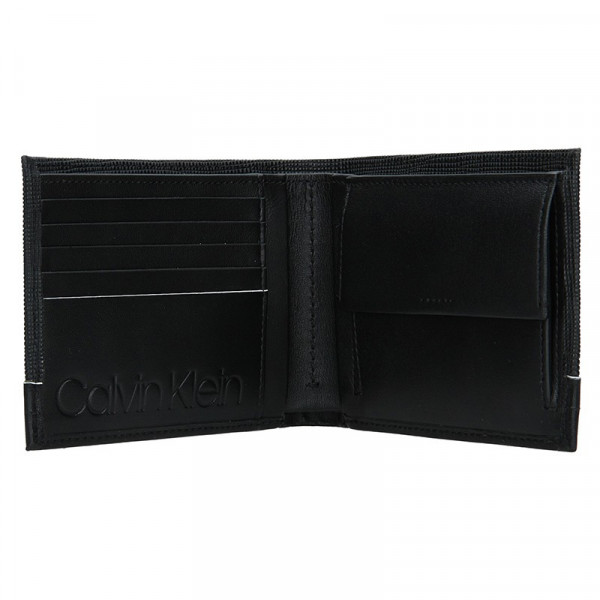 Pánská kožená peněženka Calvin Klein Natah - černá