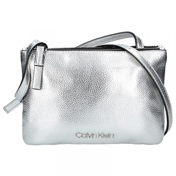 Dámská crossbody kabelka Calvin Klein Gwen - stříbrná