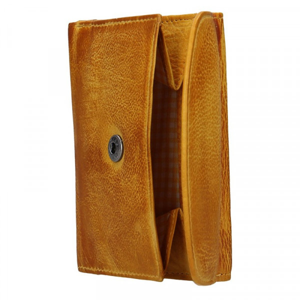 Dámská kožená peněženka Lagen Norra - žluto-hnědá