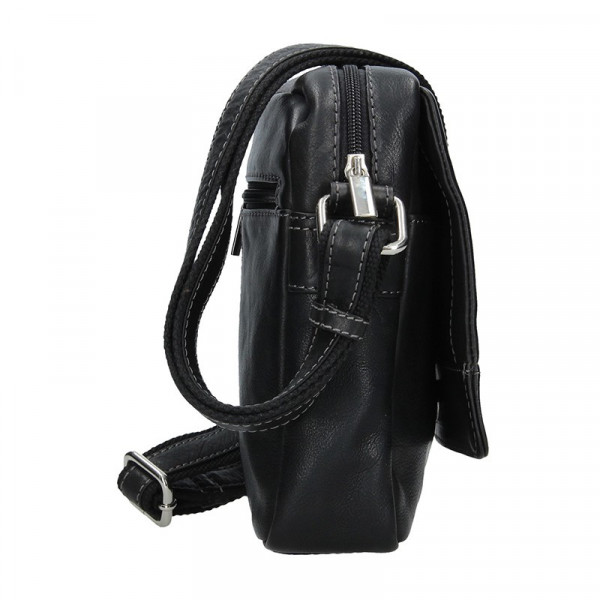 Pánská kožená taška přes rameno SendiDesign Morell - černá