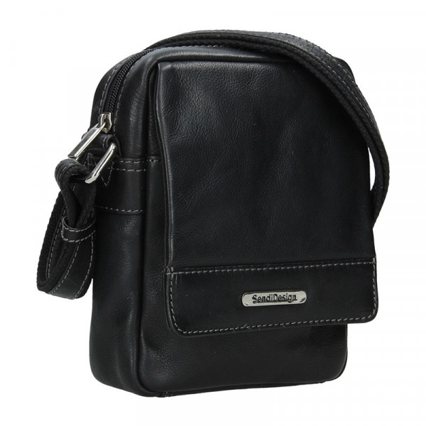 Pánská kožená taška přes rameno SendiDesign Morell - černá