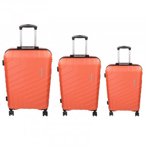 Sada 3 cestovních kufrů Marina Galanti Reno S, M, L - lososová