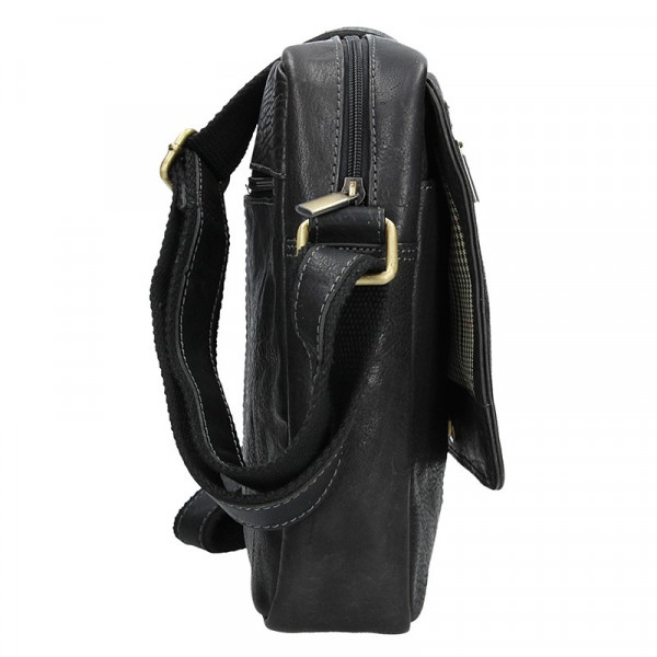Pánská kožená taška přes rameno SendiDesign Druso - černá