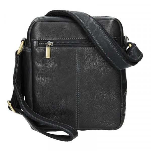 Pánská kožená taška přes rameno SendiDesign Egisto - černá