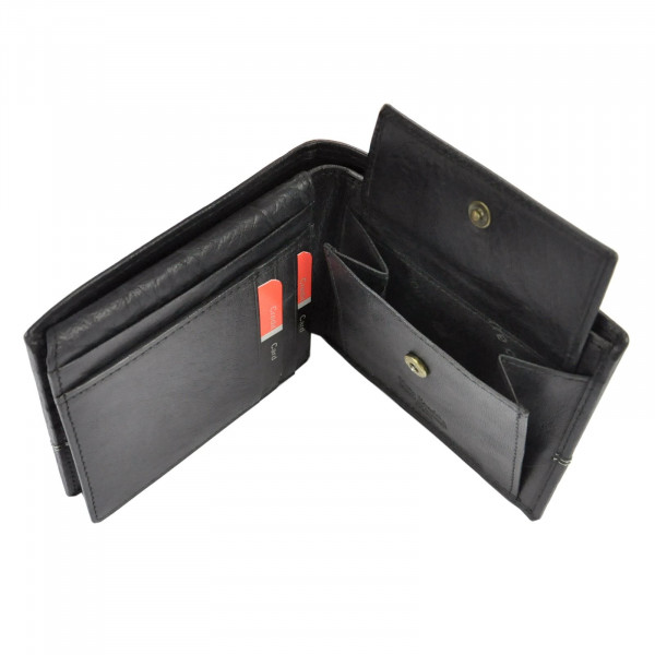 Pánská kožená peněženka Pierre Cardin Francois - černá