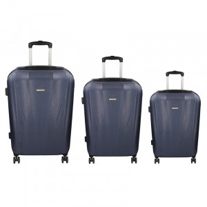 Sada 3 cestovních kufrů Marina Galanti Fuerta S, M, L - modrá