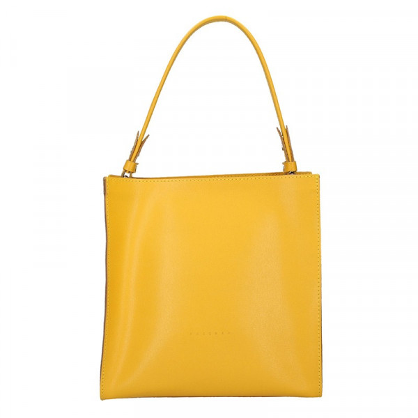 Dámská kožená kabelka Facebag Ange - žlutá