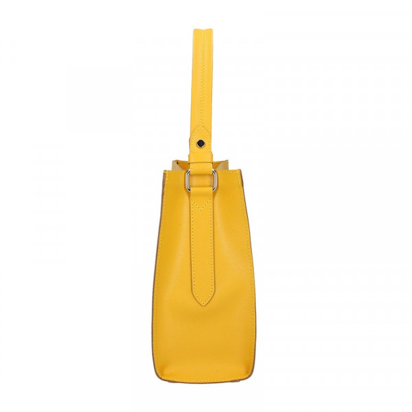 Dámská kožená kabelka Facebag Ange - žlutá