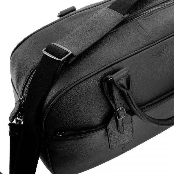 Elegantní kožená cestovní taška Hexagona Pierre - černá