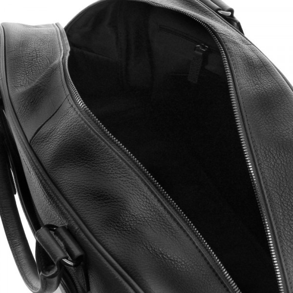 Elegantní kožená cestovní taška Hexagona Pierre - černá
