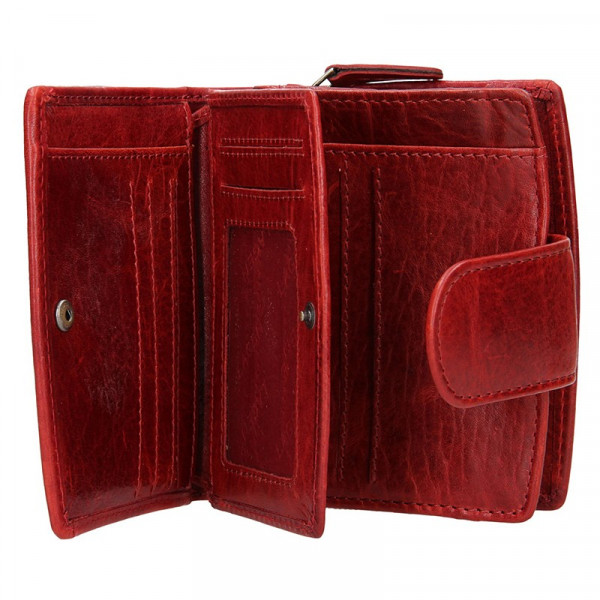 Dámská kožená peněženka Lagen Marcela - červená