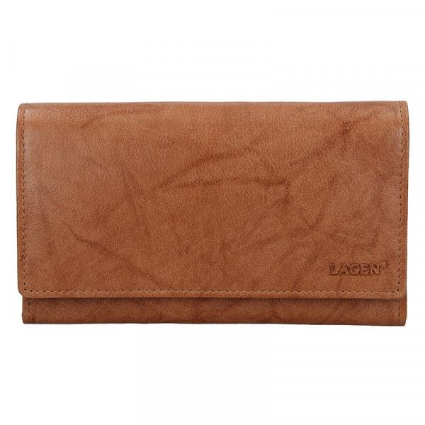 Dámská kožená peněženka Lagen Victoria - světle hnědá