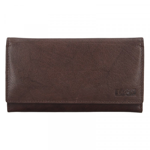 Dámská kožená peněženka Lagen Victoria - tmavě hnědá