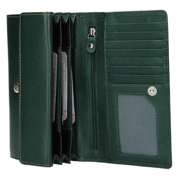 Dámská kožená peněženka DD Anekta Marketa - zelená