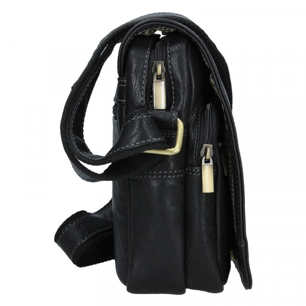 Panská kožená taška přes rameno SendiDesign Corrado - černá