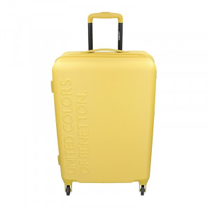 Cestovní kufr United Colors of Benetton Aura M - žlutá