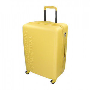 Cestovní kufr United Colors of Benetton Aura M - žlutá